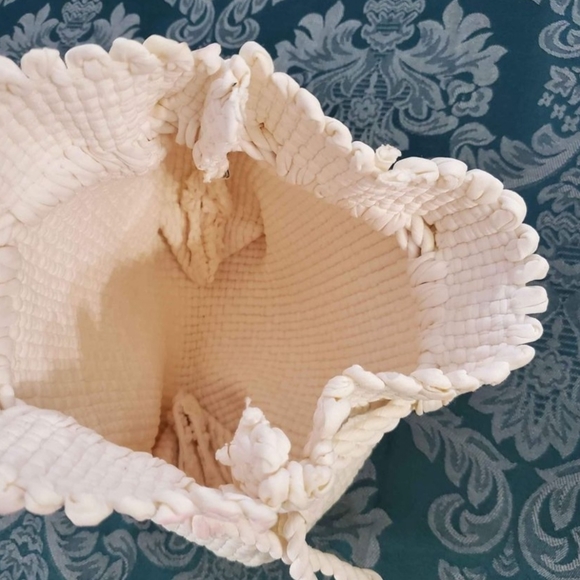 Vintage 1950s Skyland Crafts 100%Nylon  Woven Drawstring Boho Bag/Pouch - Picture 5 of 12